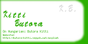 kitti butora business card